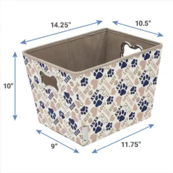Frisco Rectangle Collapsible Pet Toy Storage Bin, Tan Novelty Paws 7 Frisco Rectangle Collapsible Pet Toy Storage Bin, Tan Novelty Paws -PetPalace Picks 250581 PT2. AC SS1800 V1613773601
