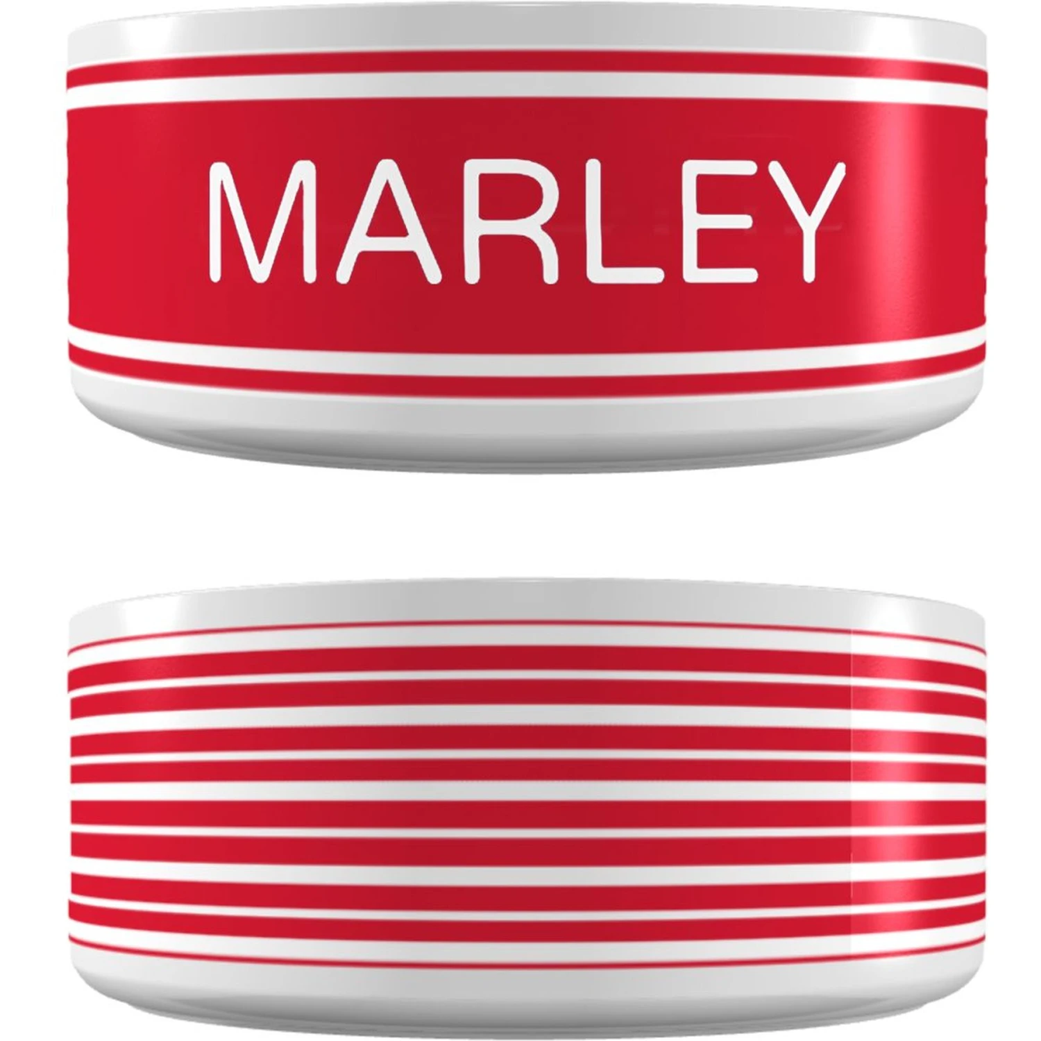 Frisco Preppy Stripes Ceramic Personalized Dog Bowl 1 Frisco Preppy Stripes Ceramic Personalized Dog Bowl