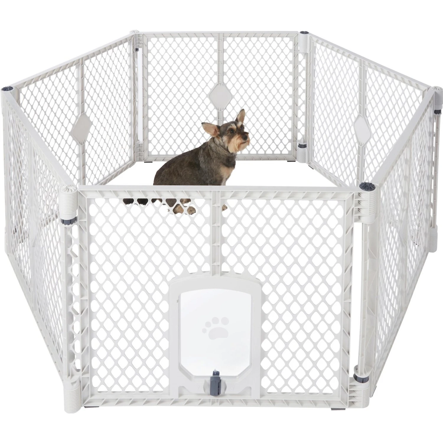 Frisco 6-Panel Plastic Exercise Dog Playpen, Light Gray 3 Frisco 6-Panel Plastic Exercise Dog Playpen, Light Gray - Image 3