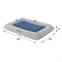 Frisco Orthopedic Personalized Bolster Dog Bed W/Removable Cover, Harbour Blue, Large -PetPalace Picks 252617 PT2. AC SS1800 V1605136965