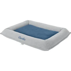 Frisco Orthopedic Personalized Bolster Dog Bed W/Removable Cover, Harbour Blue, Large -PetPalace Picks 252617 PT3. AC SS1800 V1604500002