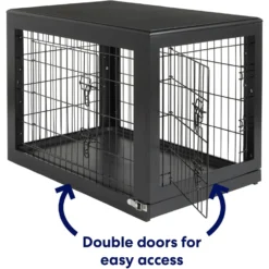Frisco Double Door Furniture Style Dog Crate, Black 7 Frisco Double Door Furniture Style Dog Crate, Black -PetPalace Picks 253026 PT3. AC SS1800 V1615840384