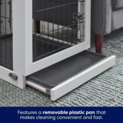 Frisco Double Door Furniture Style Dog Crate, White -PetPalace Picks 253029 PT4. AC SS1800 V1617644245