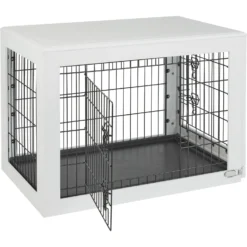 Frisco Double Door Furniture Style Dog Crate, White -PetPalace Picks 253029 PT5. AC SS1800 V1617037661