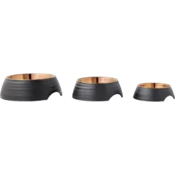 Frisco Matte Black Design Light Copper Stainless Steel Dog & Cat Bowl -PetPalace Picks 253051 PT6. AC SS1800 V1616526393