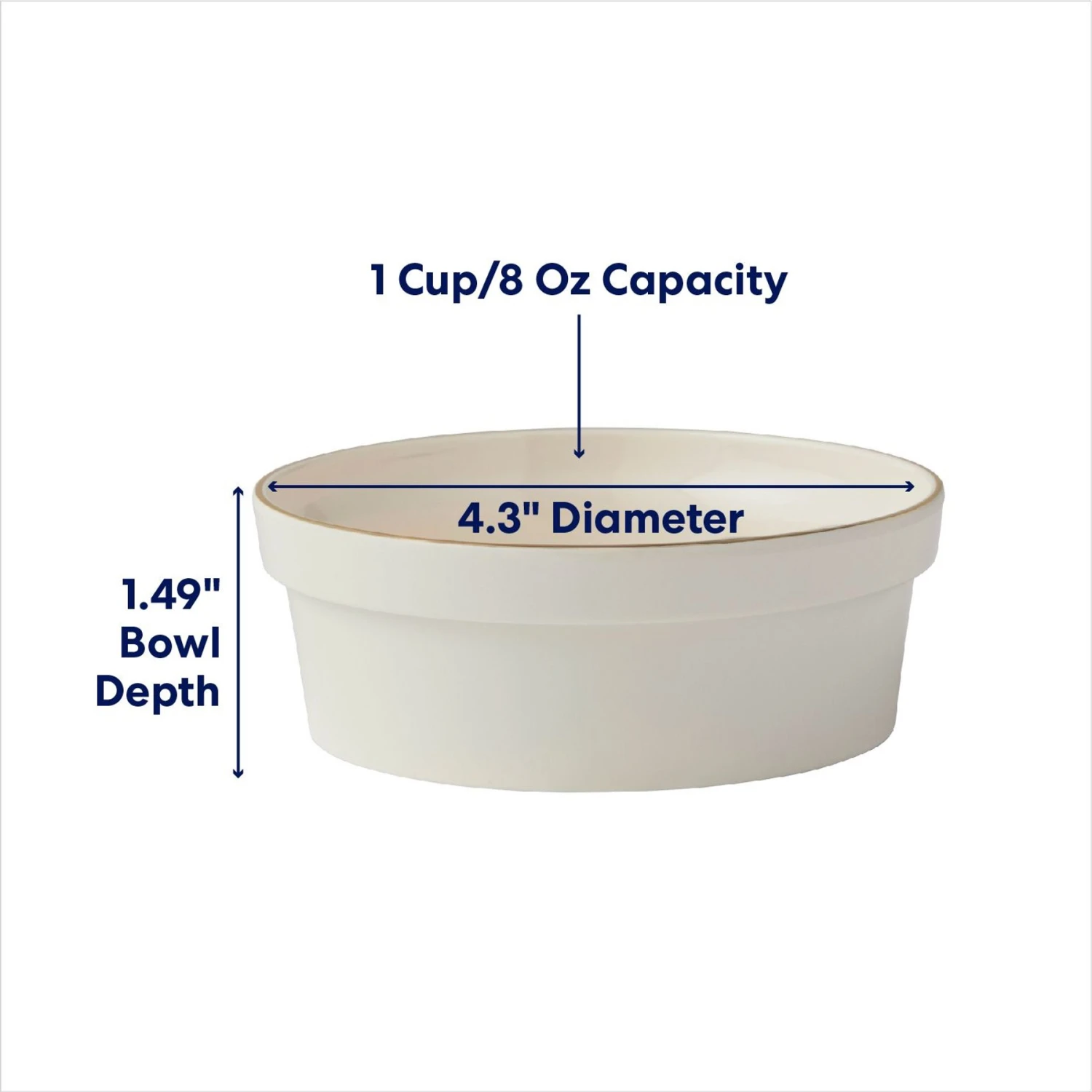 Frisco Gold Trim Melamine Dog & Cat Bowl 2 Frisco Gold Trim Melamine Dog & Cat Bowl - Image 2