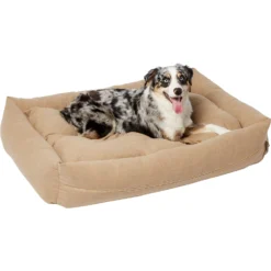 Frisco Faux Felt Reversible Modern Zipper Bolster Cat & Dog Bed -PetPalace Picks 255154 PT3. AC SS1800 V1616011906