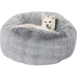 Frisco Plush Pouf Pillow Cat & Dog Bed -PetPalace Picks 255195 PT2. AC SS1800 V1616076741