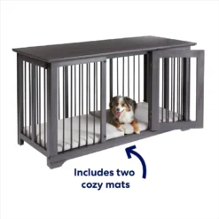 Frisco "Broadway" Dog Crate Credenza & Mat Kit -PetPalace Picks 255324 PT3. AC SS1800 V1667228425