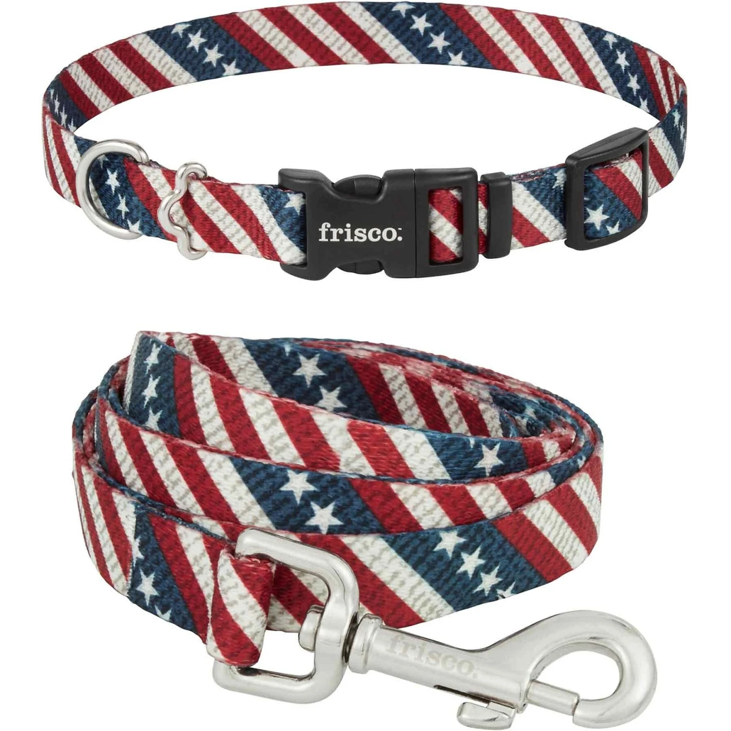 Frisco American Flag Polyester Dog Leash & Frisco American Flag Polyester Dog Collar 1 Frisco American Flag Polyester Dog Leash & Frisco American Flag Polyester Dog Collar