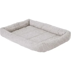 Frisco Fold & Carry Double Door Collapsible Wire Dog Crate & Frisco Gray Basket Weave Dog Crate Mat -PetPalace Picks 255477 PT3. AC SS1800 V1604096804