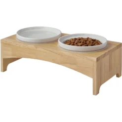 Frisco Ceramic Dog & Cat Double Diner With Elevated Wood Stand 9 Frisco Ceramic Dog & Cat Double Diner With Elevated Wood Stand -PetPalace Picks 256052 PT4. AC SS1800 V1615311799