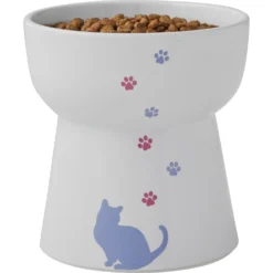 Frisco Cat Print Non-Skid Elevated Ceramic Cat Bowl, Tall 11 Frisco Cat Print Non-Skid Elevated Ceramic Cat Bowl, Tall -PetPalace Picks 256099 PT5. AC SS1800 V1616522652
