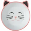 Frisco Cat Face Non-skid Ceramic Cat Bowl, Pink