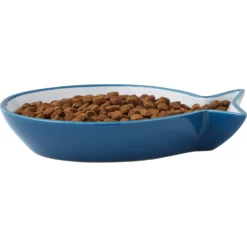 Frisco Fish Shaped Non-skid Ceramic Cat Dish 11 Frisco Fish Shaped Non-skid Ceramic Cat Dish -PetPalace Picks 256109 PT4. AC SS1800 V1617196291