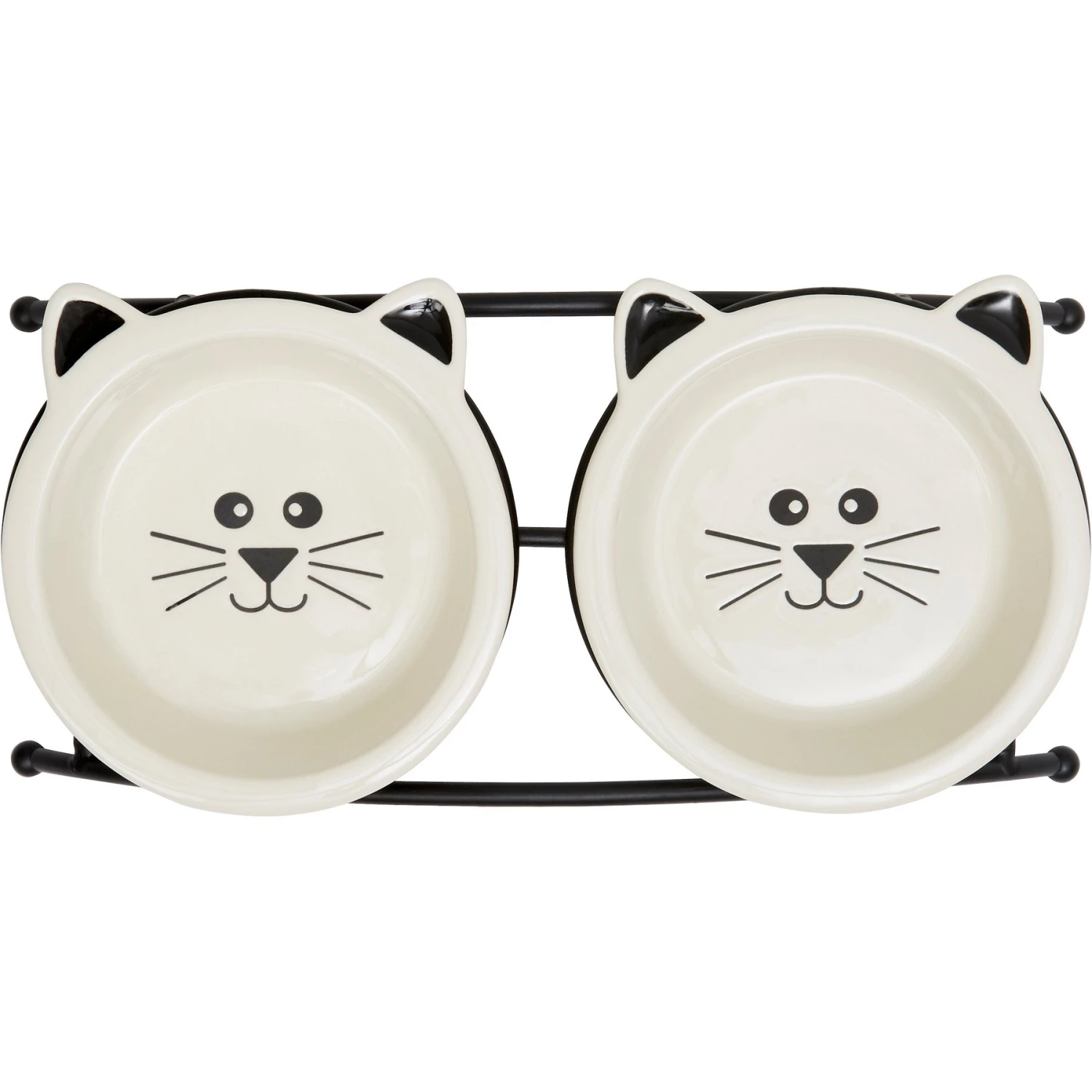 Frisco Cat Face Non-skid Elevated Double Ceramic Cat Bowl 5 Frisco Cat Face Non-skid Elevated Double Ceramic Cat Bowl - Image 5