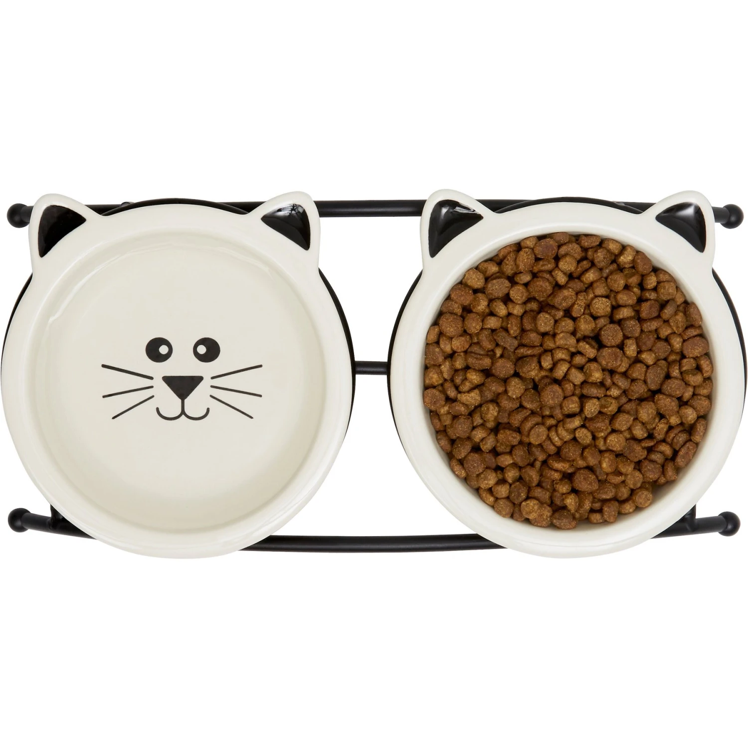 Frisco Cat Face Non-skid Elevated Double Ceramic Cat Bowl 6 Frisco Cat Face Non-skid Elevated Double Ceramic Cat Bowl - Image 6