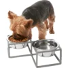 Frisco Elevated Diamond Stainless Steel Double Diner Dog & Cat Bowl