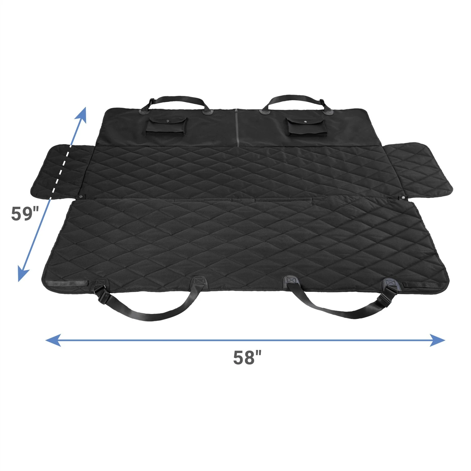 Frisco Premium Quilted Water Resistant Hammock Car Seat Cover With Seatbelt Tether & Travel Bag 2 Frisco Premium Quilted Water Resistant Hammock Car Seat Cover With Seatbelt Tether & Travel Bag - Image 2