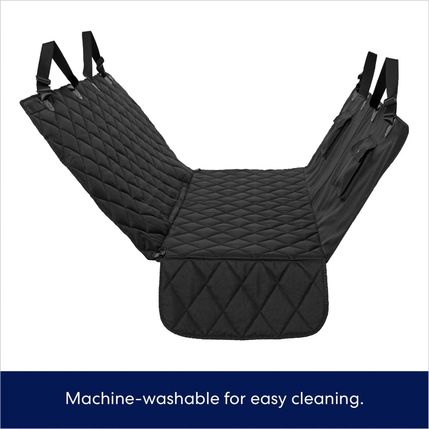 Frisco Premium Quilted Water Resistant Hammock Car Seat Cover With Seatbelt Tether & Travel Bag 3 Frisco Premium Quilted Water Resistant Hammock Car Seat Cover With Seatbelt Tether & Travel Bag - Image 3