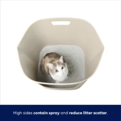 Frisco Leaf High-Sided Cat Litter Box, Large -PetPalace Picks 258782 PT2. AC SS1800 V1675279643