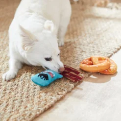 Frisco Road Trip Jerky & Pretzel Plush Squeaky Dog Toy, 2 Count -PetPalace Picks 262012 PT3. AC SS1800 V1619792018