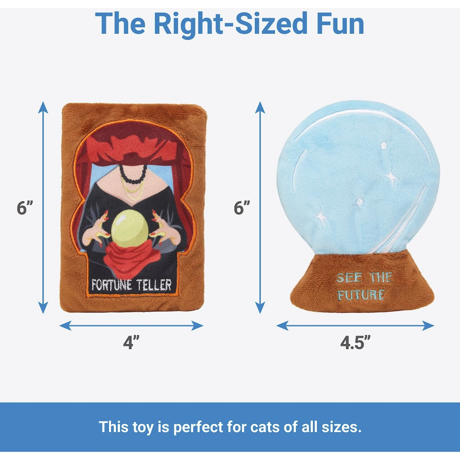 Frisco Magic Fortune Teller Plush Cat Toy With Catnip, 2 Count 2 Frisco Magic Fortune Teller Plush Cat Toy With Catnip, 2 Count - Image 2