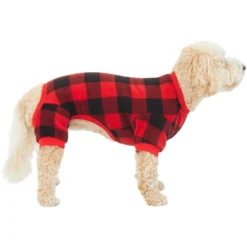 Frisco Dog & Cat Cozy Polar Fleece PJs, Red Plaid -PetPalace Picks 268510 PT2. AC SS1800 V1637674301