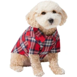 Frisco Red Plaid Dog & Cat Shirt -PetPalace Picks 268604 PT2. AC SS1800 V1637643699