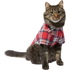 Frisco Red Plaid Dog & Cat Shirt -PetPalace Picks 268604 PT3. AC SS1800 V1637657839