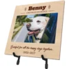 Frisco Personalized "Happy Days" Memorial Ceramic Photo Tile With Stand, 8" X 10"