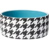 Frisco Houndstooth Non-skid Ceramic Dog Bowl