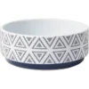 Frisco Geometric Triangles Non-skid Ceramic Dog & Cat Bowl