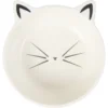 Frisco Cat Face Non-skid Ceramic Cat Bowl, White