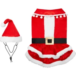 Frisco Mrs. Claus Dog & Cat Costume -PetPalace Picks 276150 PT4. AC SS1800 V1631573670