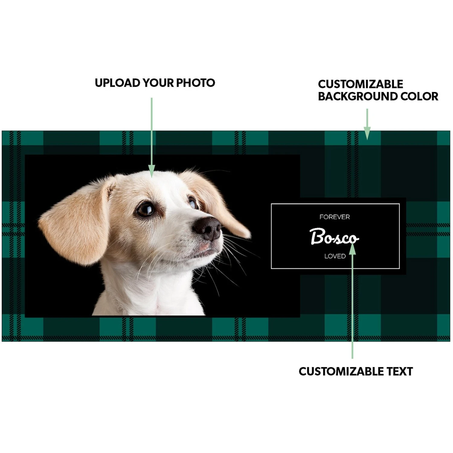 Frisco Plaid White Personalized Coffee Mug, 15-oz 2 Frisco Plaid White Personalized Coffee Mug, 15-oz - Image 2