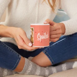 Frisco Spoiled White Personalized Coffee Mug, 15-oz -PetPalace Picks 277079 PT3. AC SS1800 V1629147370