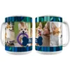 Frisco Contemporary Collage #2 White Personalized Coffee Mug, 15-oz