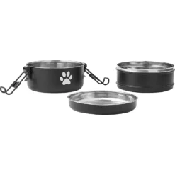 Frisco Travel Stainless Steel Dog & Cat Bowl -PetPalace Picks 277509 PT4. AC SS1800 V1627935111