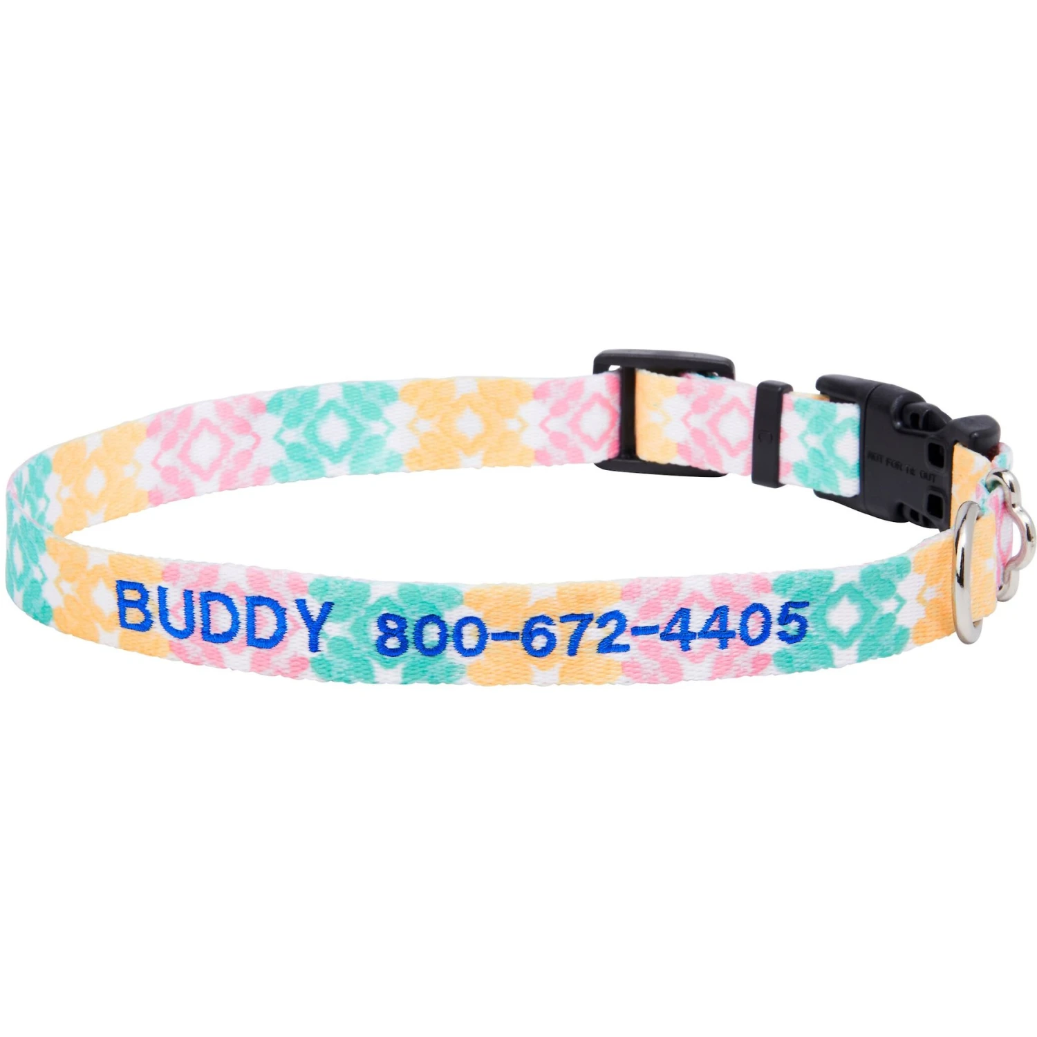 Frisco Pastel Tie Dye Polyester Personalized Dog Collar 1 Frisco Pastel Tie Dye Polyester Personalized Dog Collar
