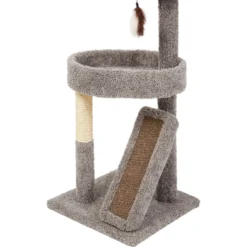 Frisco 44-in Real Carpet Cat Tree With Replaceable Corrugate Scratcher -PetPalace Picks 282757 PT4. AC SS1800 V1621948706