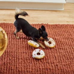 Frisco Fall Maple Bacon Donuts Plush Squeaky Dog Toy, 3 Count -PetPalace Picks 285613 PT3. AC SS1800 V1629725241