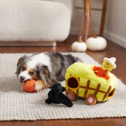Frisco Fall Hay Wagon Hide & Seek Puzzle Plush Squeaky Dog Toy -PetPalace Picks 285631 PT3. AC SS1800 V1629724940