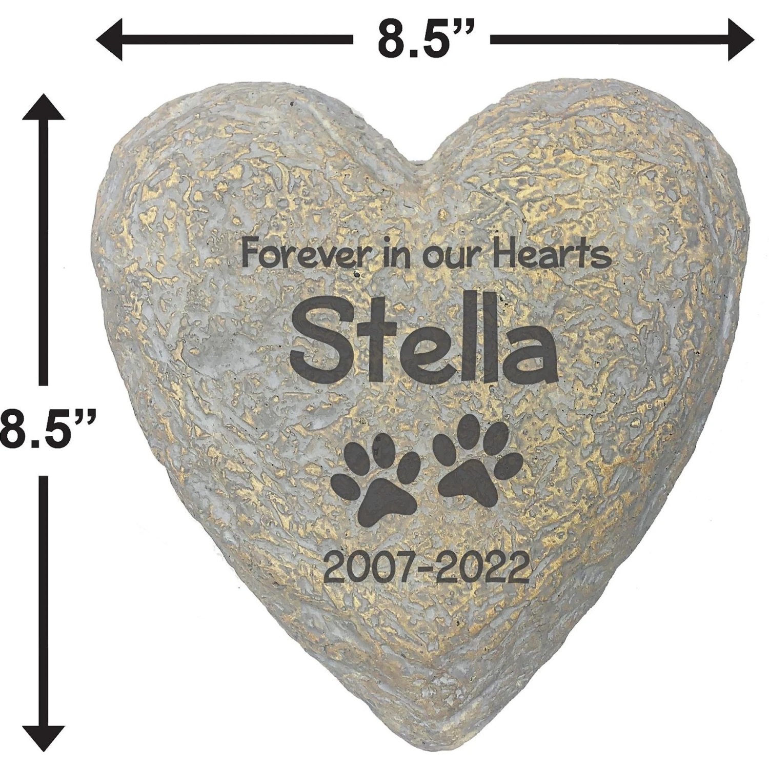 Frisco "Forever In Our Hearts" Personalized Dog & Cat Memorial Garden Stone 2 Frisco "Forever In Our Hearts" Personalized Dog & Cat Memorial Garden Stone - Image 2