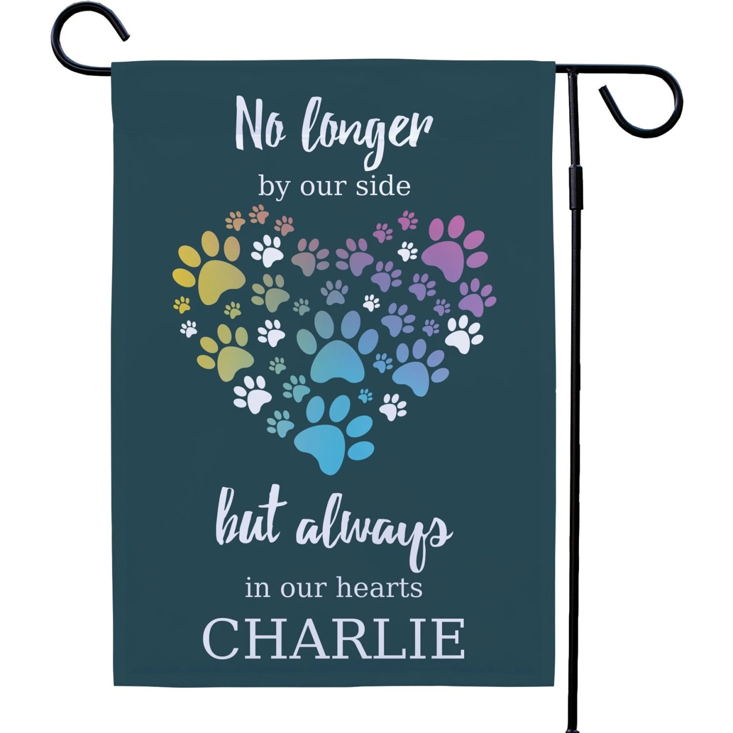 Frisco Personalized Double Sided Printed Memorial Paws Heart Garden Flag 4 Frisco Personalized Double Sided Printed Memorial Paws Heart Garden Flag - Image 4