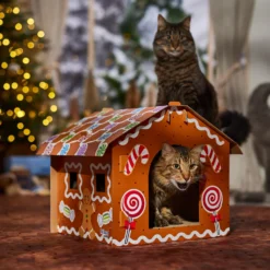 Frisco Holiday Gingerbread House Cardboard Cat House Cat Toy -PetPalace Picks 287289 PT4. AC SS1800 V1694813217