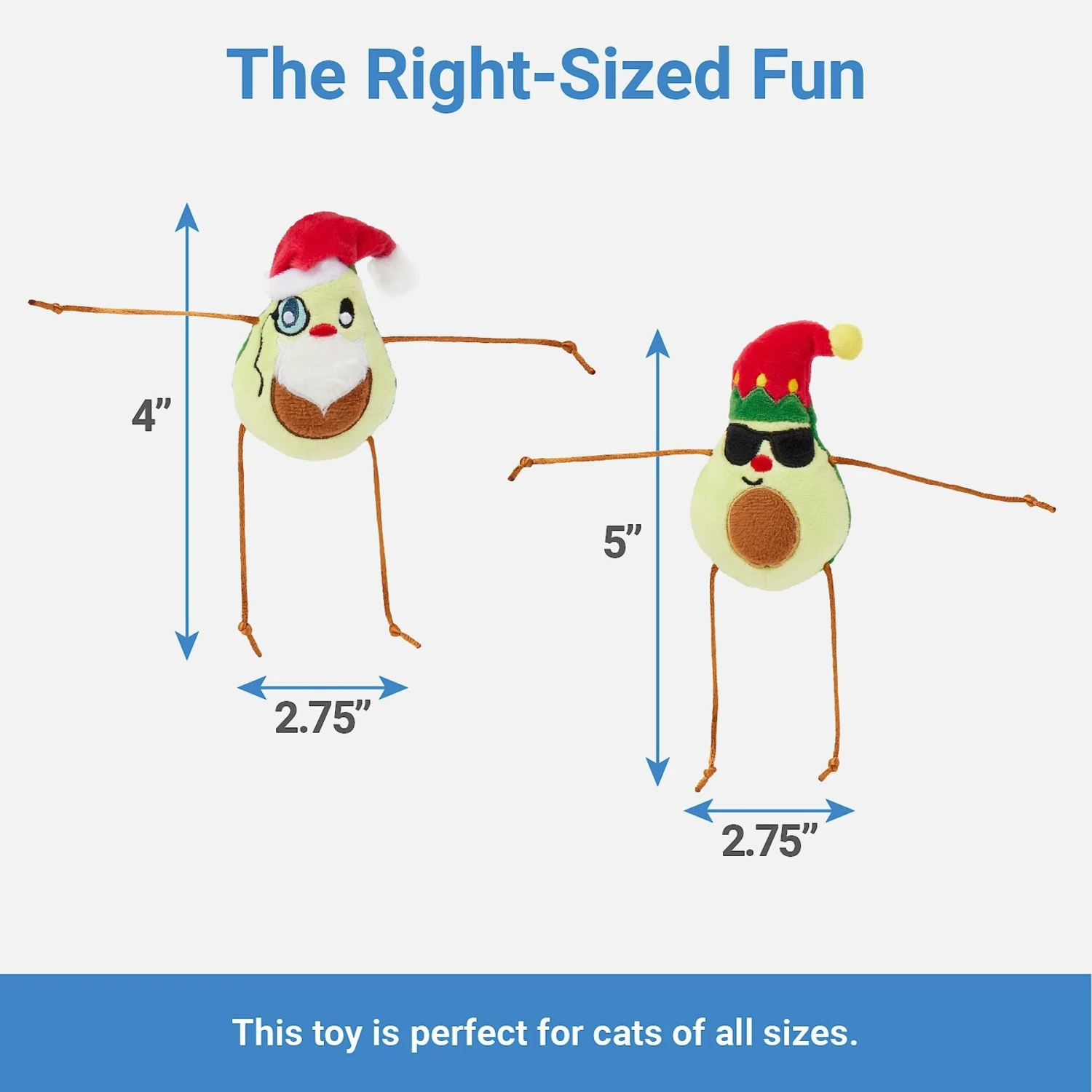 Frisco Avocados Plush Cat Toy With Catnip, 2 Count 2 Frisco Avocados Plush Cat Toy With Catnip, 2 Count - Image 2