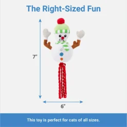 Frisco Naughty Or Nice Snowman Reversible Plush Cat Toy With Catnip -PetPalace Picks 287387 PT2. AC SS1800 V1637704002
