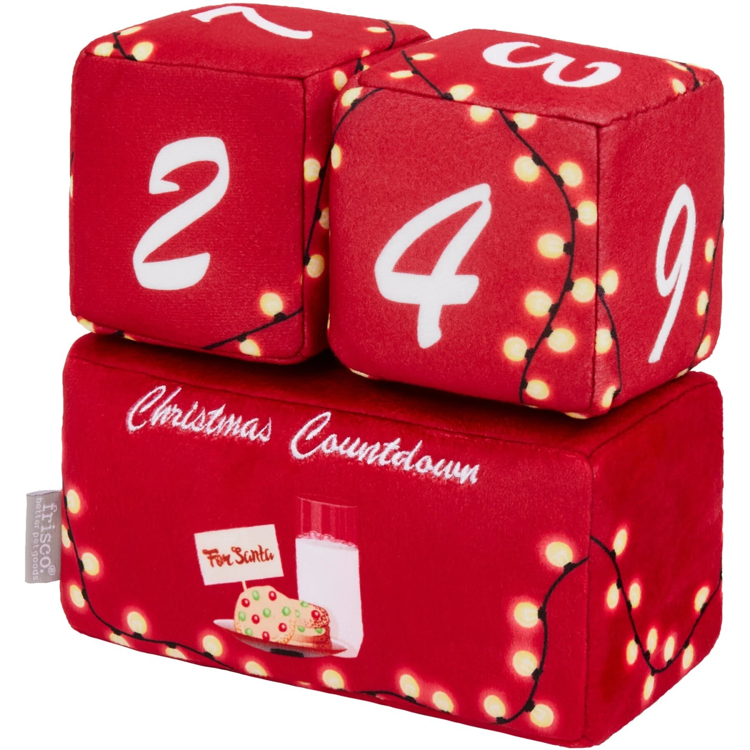 Frisco Holiday 12 Day Countdown Blocks Plush Squeaky Dog Toy, 3 Count 1 Frisco Holiday 12 Day Countdown Blocks Plush Squeaky Dog Toy, 3 Count