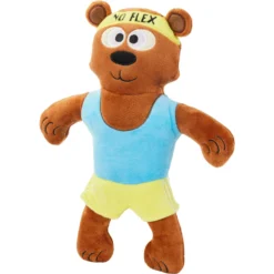Frisco Fitness Bear Reversible Plush Squeaky Dog Toy